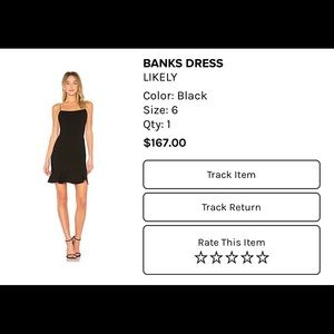 black dress size 6 LIKELY BRAND